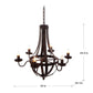 A&B Home Bundle of 7 25" x 24" Antique Black Chandelier