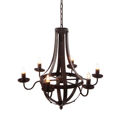 A&B Home Bundle of 7 25" x 24" Antique Black Chandelier