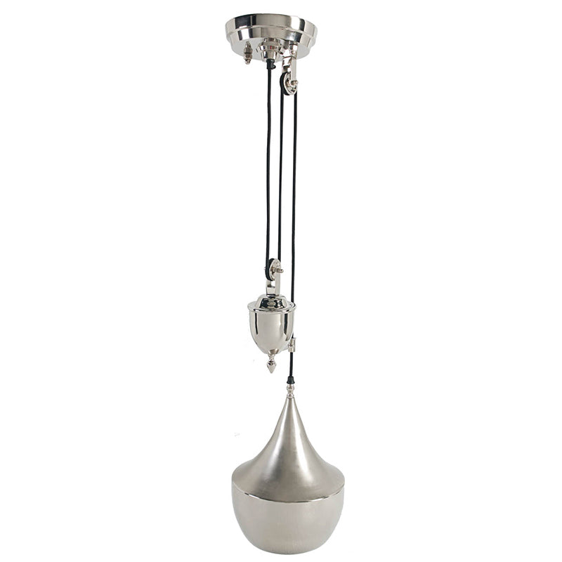 A&B Home Bundle of 7 9" x 38" Stainless Steel and Black Pendant Light