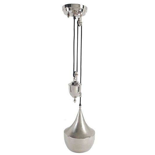 A&B Home Bundle of 7 9" x 38" Stainless Steel and Black Pendant Light