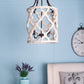 A&B Home Bundle of 7 Jolette 19" x 34" 4-Light Distressed White Wooden Chandelier With Antique Bronze Metal Fixture