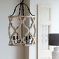 A&B Home Bundle of 7 Jolette 19" x 34" 4-Light Distressed White Wooden Chandelier With Antique Bronze Metal Fixture