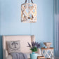 A&B Home Bundle of 7 Jolette 19" x 34" 4-Light Distressed White Wooden Chandelier With Antique Bronze Metal Fixture