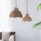 A&B Home Bundle of 7 Set of 2 Brown Rope Woven Chandelier With Iron Frame