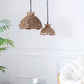 A&B Home Bundle of 7 Set of 2 Brown Rope Woven Chandelier With Iron Frame