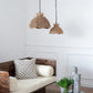 A&B Home Bundle of 7 Set of 2 Brown Rope Woven Chandelier With Iron Frame
