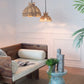 A&B Home Bundle of 7 Set of 2 Brown Rope Woven Chandelier With Iron Frame