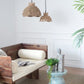 A&B Home Bundle of 7 Set of 2 Brown Rope Woven Chandelier With Iron Frame