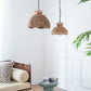 A&B Home Bundle of 7 Set of 2 Brown Rope Woven Chandelier With Iron Frame