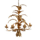 A&B Home Bundle of 7 Valerio Fleur 26" x 30" 6-Light Antique Gold Leaf Design Chandelier