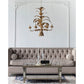 A&B Home Bundle of 7 Valerio Fleur 26" x 30" 6-Light Antique Gold Leaf Design Chandelier