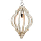 A&B Home Bundle of 8 Bellany 16" x 24" Distressed White and Wood Chandelier