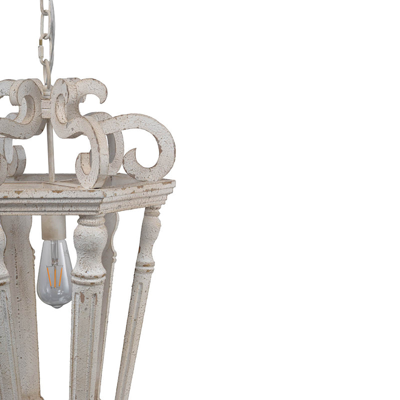 A&B Home Bundle of 8 Bonner 16" x 27" 1-Light Weathered White Chandelier