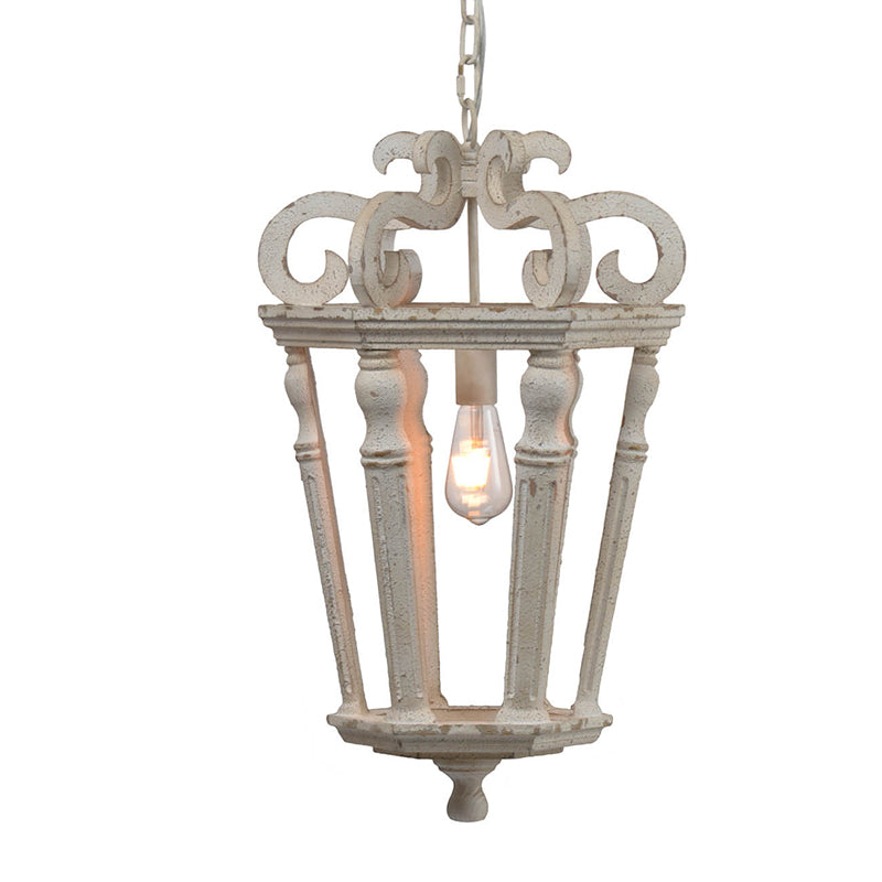 A&B Home Bundle of 8 Bonner 16" x 27" 1-Light Weathered White Chandelier