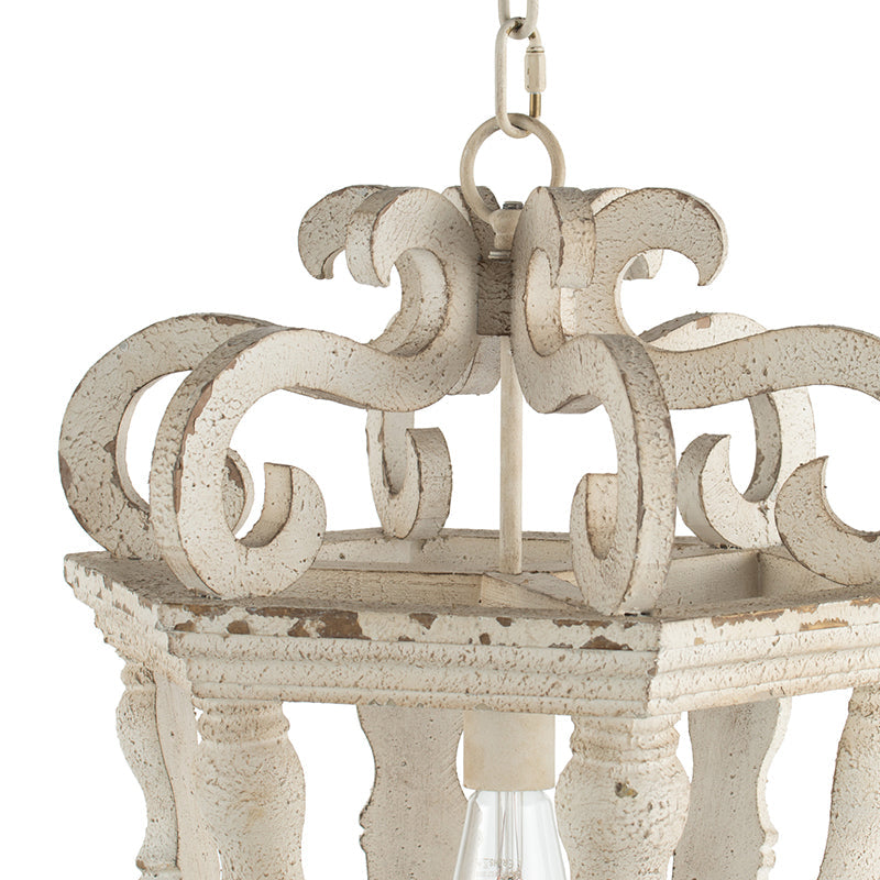 A&B Home Bundle of 8 Bonner 16" x 27" 1-Light Weathered White Chandelier