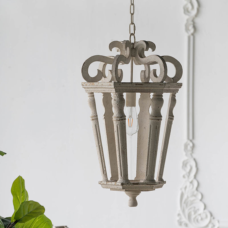 A&B Home Bundle of 8 Bonner 16" x 27" 1-Light Weathered White Chandelier