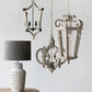 A&B Home Bundle of 8 Bonner 16" x 27" 1-Light Weathered White Chandelier