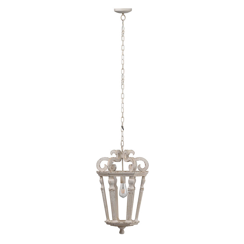 A&B Home Bundle of 8 Bonner 16" x 27" 1-Light Weathered White Chandelier
