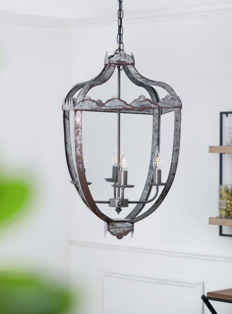 A&B Home Bundle of 8 Malin 16" x 29" 4-Light Rustic Vintage Chandelier