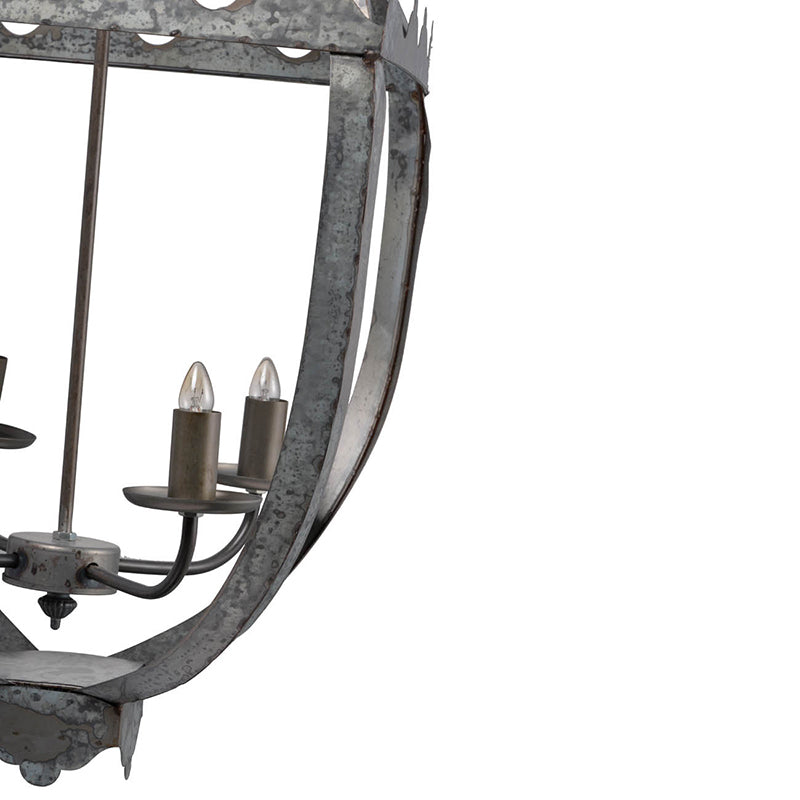 A&B Home Bundle of 8 Malin 16" x 29" 4-Light Rustic Vintage Chandelier