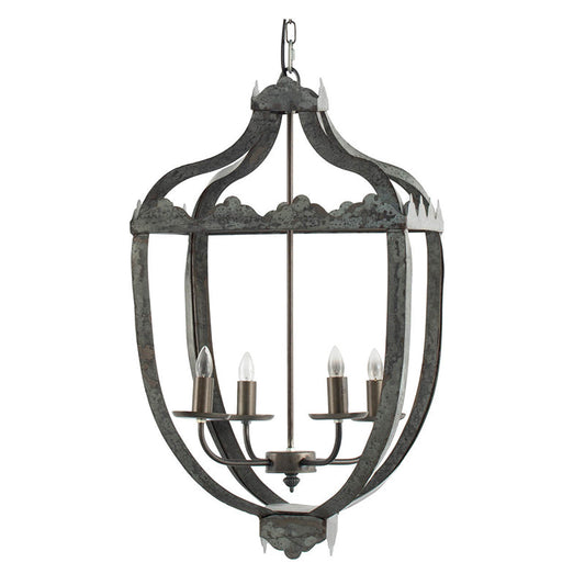 A&B Home Bundle of 8 Malin 16" x 29" 4-Light Rustic Vintage Chandelier