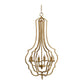 A&B Home Bundle of 8 Valerio 19" x 35" 4-Light Antique Gold Metal Frame Nested Chandelier