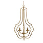 A&B Home Bundle of 8 Valerio 19" x 35" 4-Light Antique Gold Metal Frame Nested Chandelier