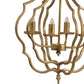 A&B Home Bundle of 8 Valerio 19" x 35" 4-Light Antique Gold Metal Frame Nested Chandelier