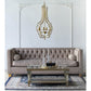 A&B Home Bundle of 8 Valerio 19" x 35" 4-Light Antique Gold Metal Frame Nested Chandelier