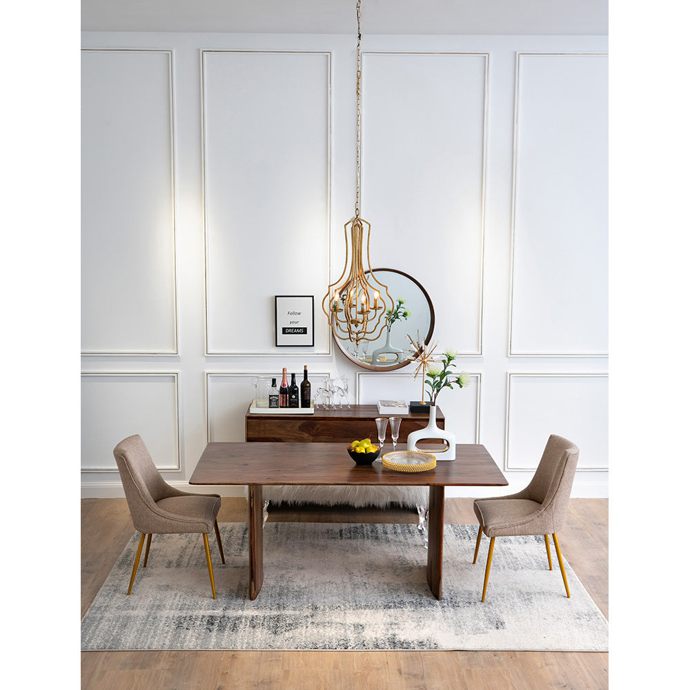 A&B Home Bundle of 8 Valerio 19" x 35" 4-Light Antique Gold Metal Frame Nested Chandelier