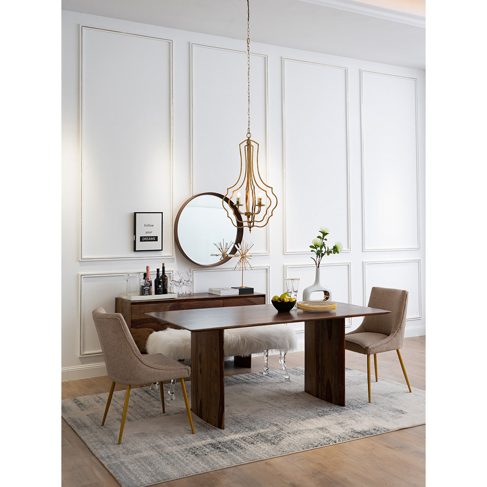 A&B Home Bundle of 8 Valerio 19" x 35" 4-Light Antique Gold Metal Frame Nested Chandelier