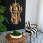 A&B Home Bundle of 9 20" x 28" Gold Metal Acanthus Leaf Design Chandelier