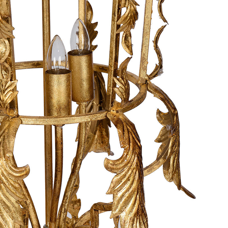 A&B Home Bundle of 9 20" x 28" Gold Metal Acanthus Leaf Design Chandelier