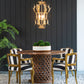 A&B Home Bundle of 9 20" x 28" Gold Metal Acanthus Leaf Design Chandelier