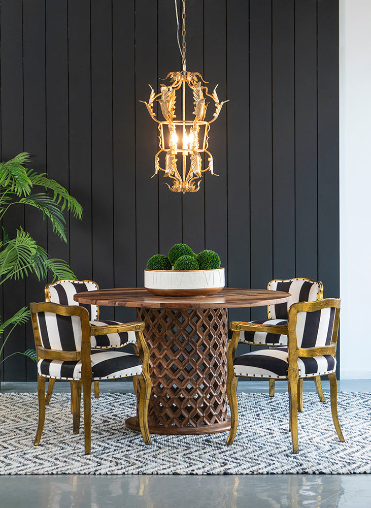 A&B Home Bundle of 9 20" x 28" Gold Metal Acanthus Leaf Design Chandelier