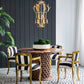 A&B Home Bundle of 9 20" x 28" Gold Metal Acanthus Leaf Design Chandelier