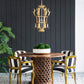 A&B Home Bundle of 9 20" x 28" Gold Metal Acanthus Leaf Design Chandelier