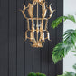 A&B Home Bundle of 9 20" x 28" Gold Metal Acanthus Leaf Design Chandelier