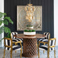 A&B Home Bundle of 9 20" x 28" Gold Metal Acanthus Leaf Design Chandelier