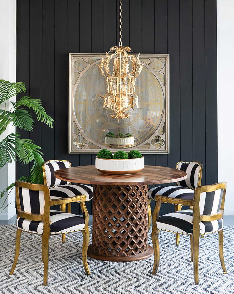 A&B Home Bundle of 9 20" x 28" Gold Metal Acanthus Leaf Design Chandelier