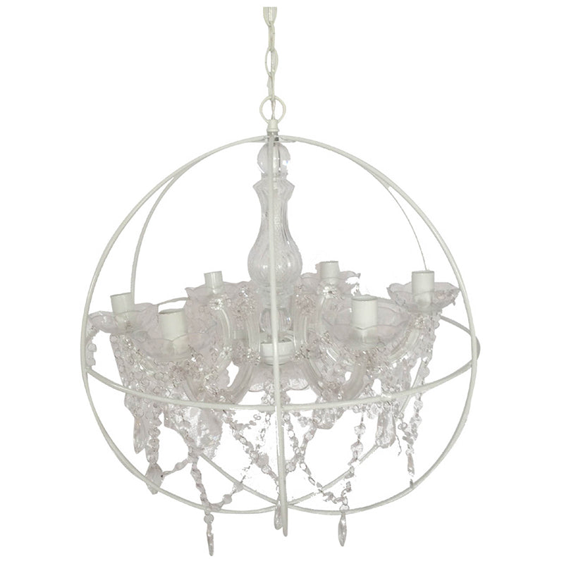 A&B Home Bundle of 9 21" x 21" White Chandelier