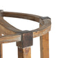 A&B Home Bundle of 9 Andreas 20" x 25" 3-Light Whitewash Round Wooden Chandelier With Black Metal Corner Brackets