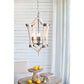 A&B Home Bundle of 9 Andreas Winged 18" x 27" 4-Light Distressed White Wooden Chandelier With Metal Corner Brackets