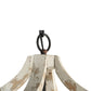 A&B Home Bundle of 9 Andreas Winged 18" x 27" 4-Light Distressed White Wooden Chandelier With Metal Corner Brackets