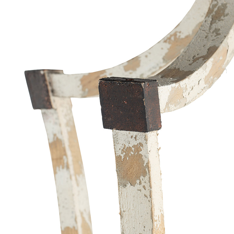 A&B Home Bundle of 9 Andreas Winged 18" x 27" 4-Light Distressed White Wooden Chandelier With Metal Corner Brackets