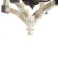 A&B Home Bundle of 9 Andreas Winged 18" x 27" 4-Light Distressed White Wooden Chandelier With Metal Corner Brackets