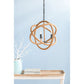 A&B Home Bundle of 9 Cade 19" x 21" 3-Light Roped Chandelier With Black Metal Frame