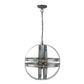 A&B Home Bundle of 9 Kenzo 20" x 21" 4-Light Antique Silver Orb Steel Chandelier