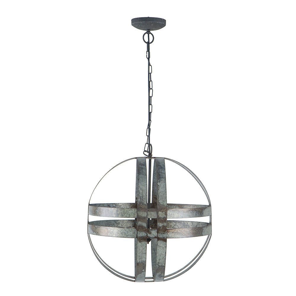 A&B Home Bundle of 9 Kenzo 20" x 21" 4-Light Antique Silver Orb Steel Chandelier
