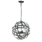 A&B Home Bundle of 9 Kenzo 20" x 21" 4-Light Antique Silver Orb Steel Chandelier